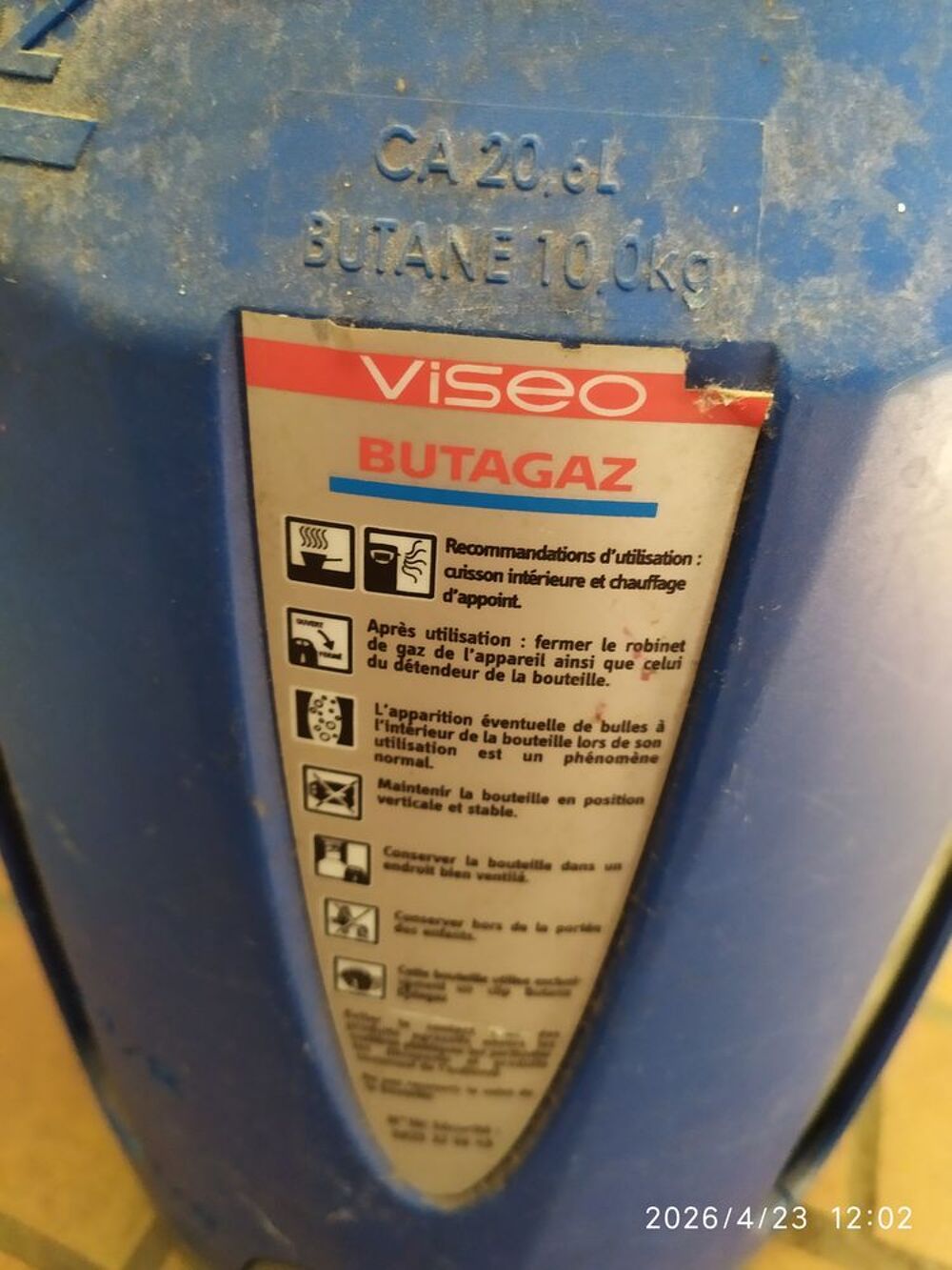 Bouteille de gaz butane Viseo pleine Bricolage