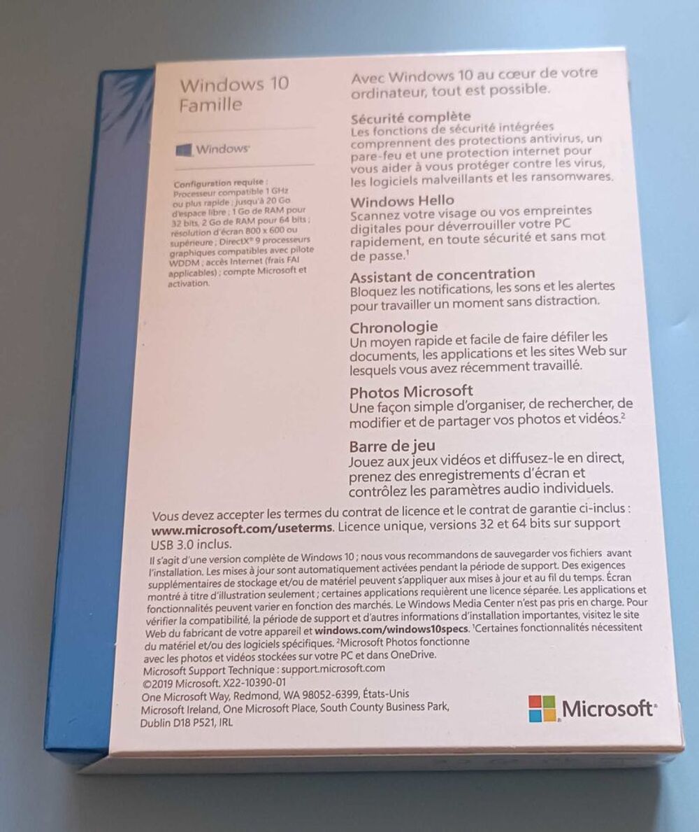 windows 10 famille Matériel informatique