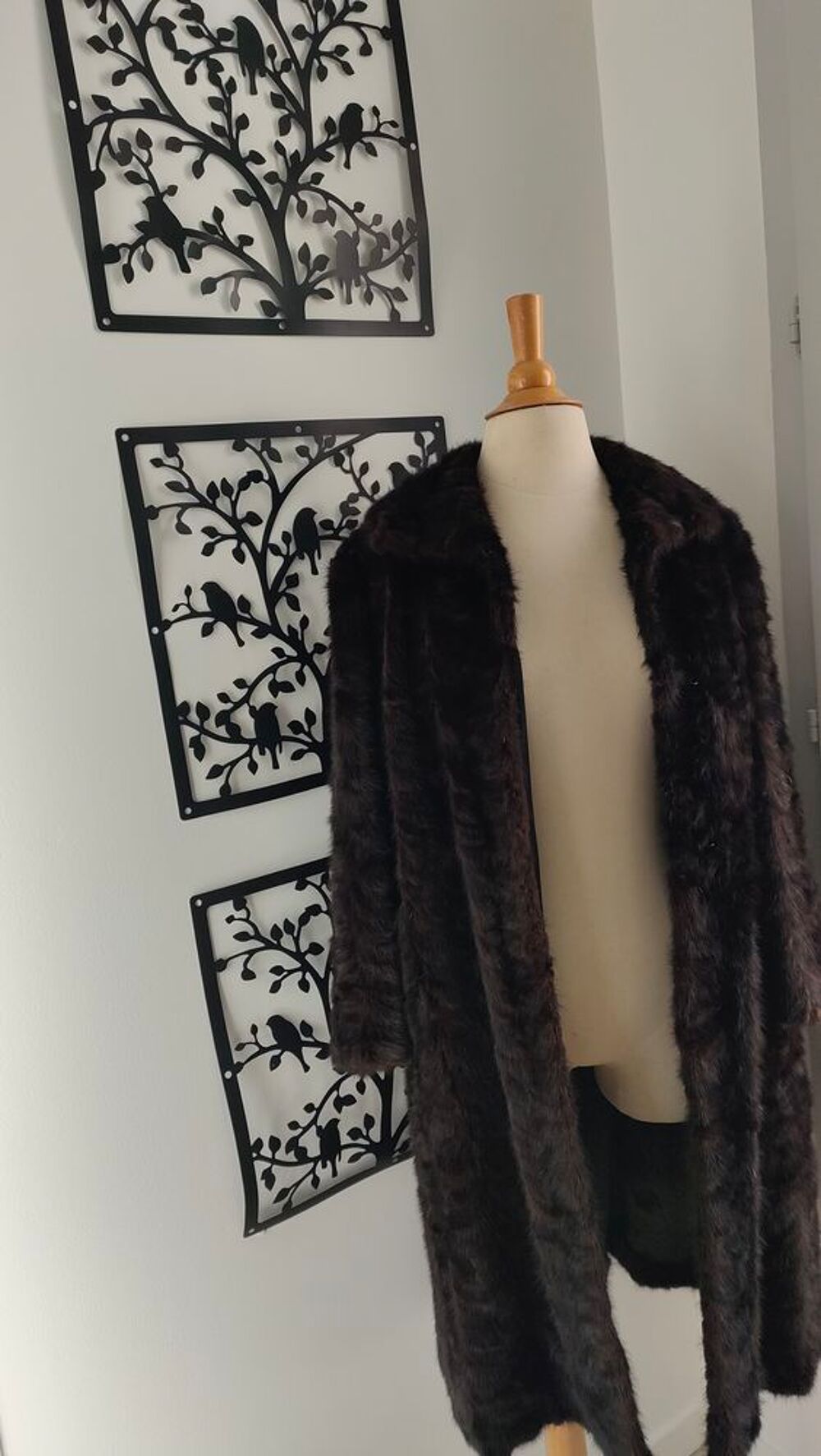 manteau vison authentique marron fonc&eacute;/Noir
s Vêtements