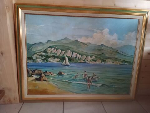 Grande Marine à l'huile encadrée 30 Chavenat (16)