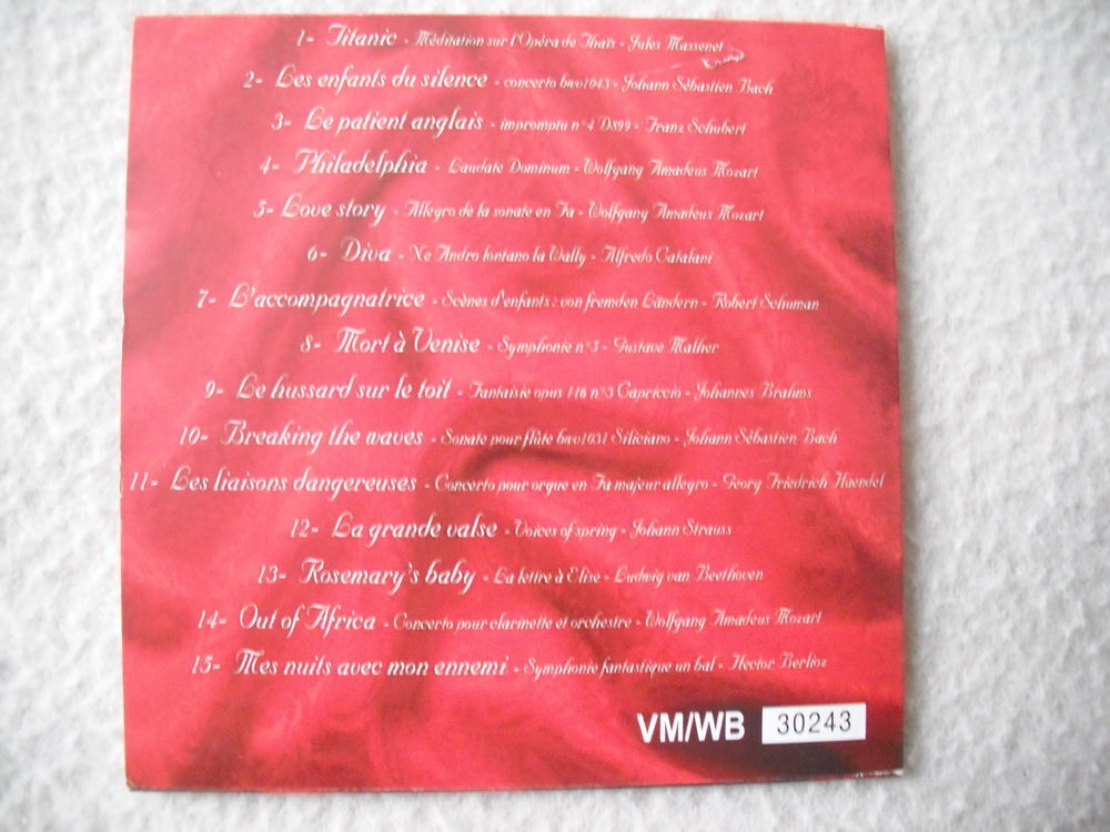 CINEMA ROMANTIQUE CD et vinyles