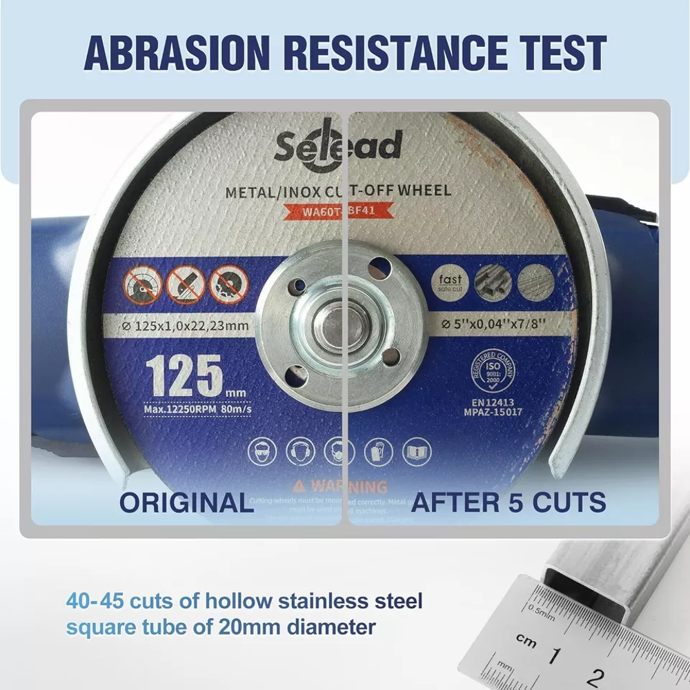 10 disques &agrave; tron&ccedil;onner inox qualit&eacute; Pro ? 125mm Bricolage