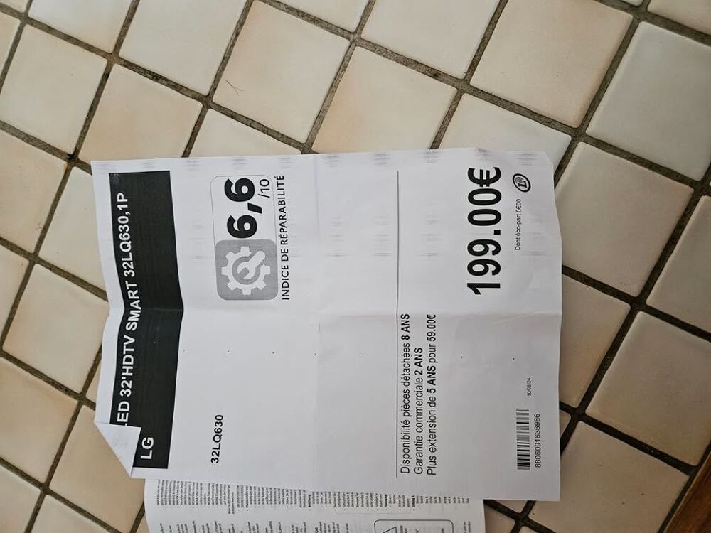 T&Eacute;L&Eacute;VISEUR LG 32LQ 63 80cm
100 € Photos/Video/TV
