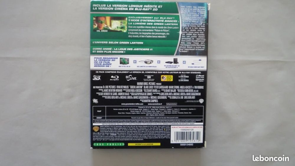 Green Lantern 3 D
DVD et blu-ray