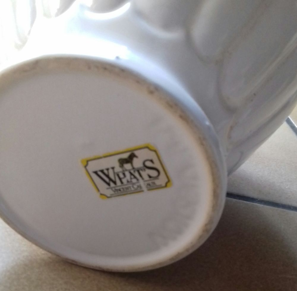 VASE BLANC Sign&eacute; ETIQUETTE WPATS Décoration