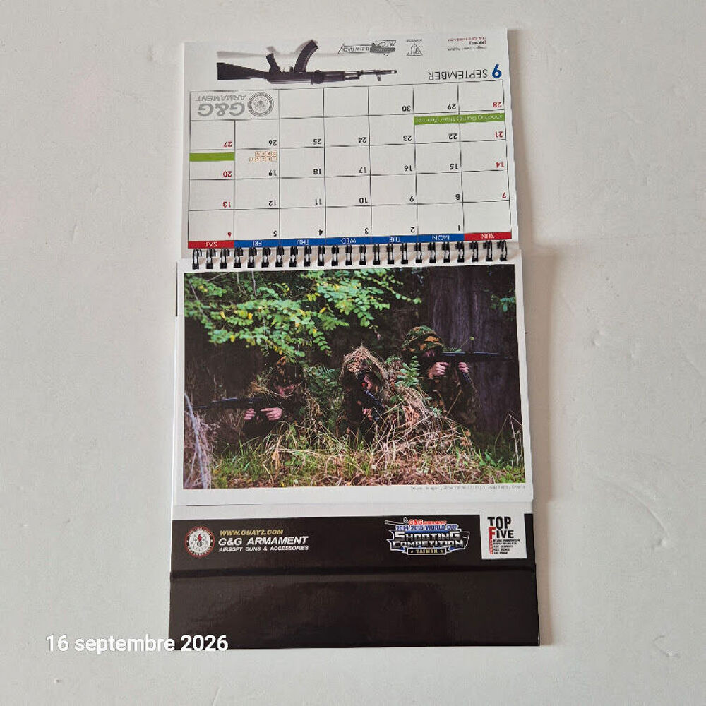 calendrier de bureau promotionnel de l'ann&eacute;e 2014 &eacute;dit&eacute; par 
