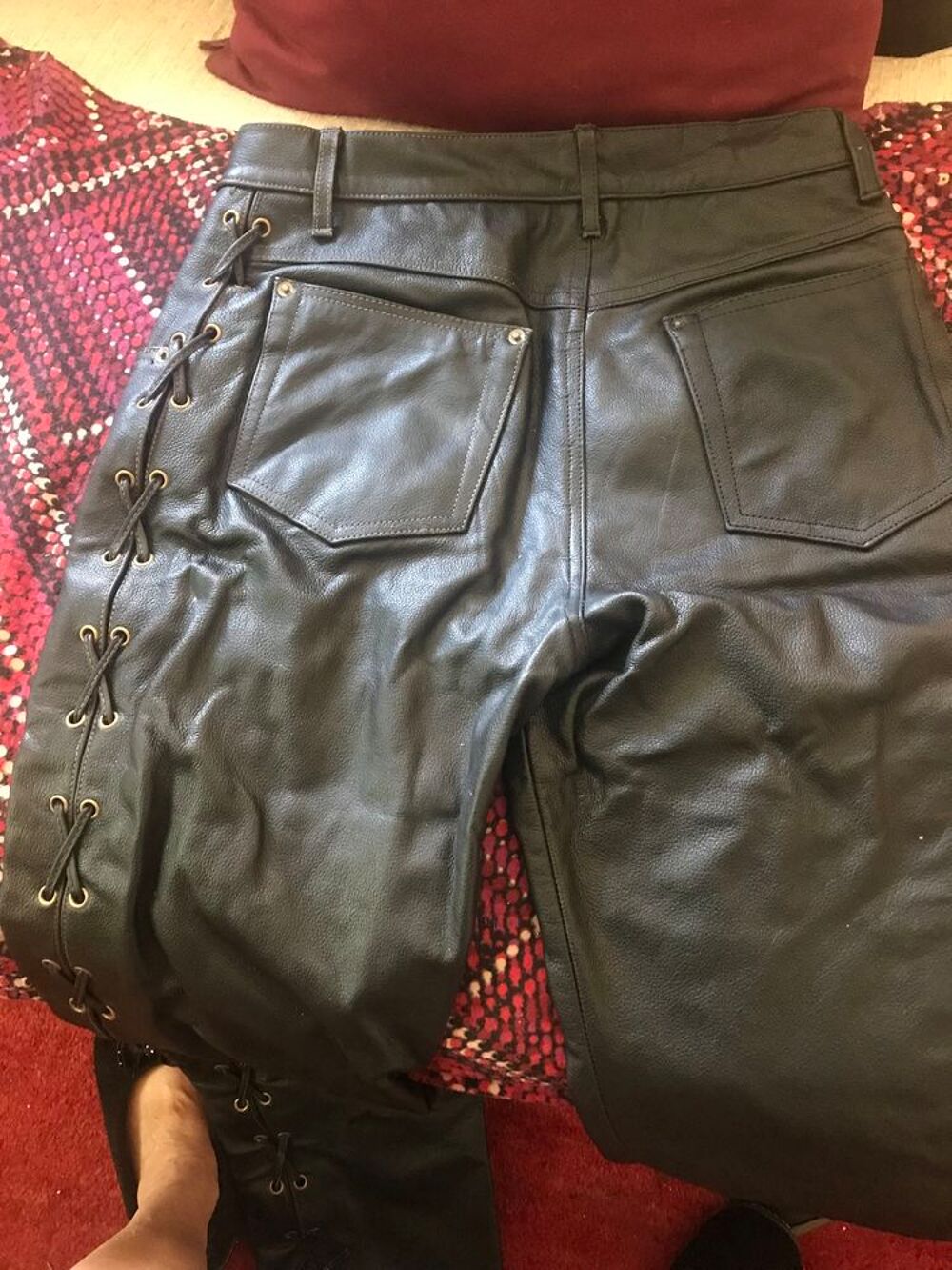 Pantalon CUIR noir T38 Homme Vêtements