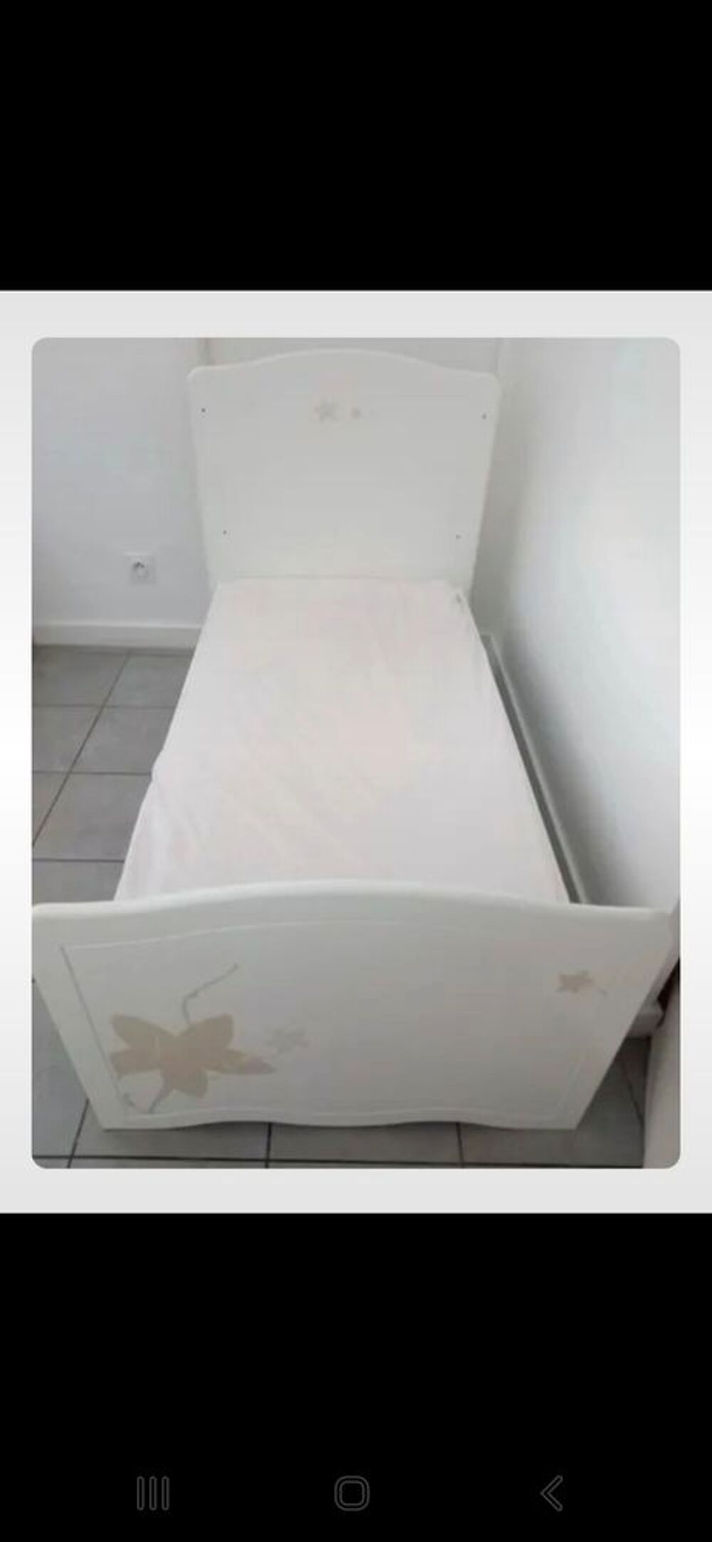 Lit enfant + Matelas 140 x 70 cm (Sauthon) Mobilier enfants