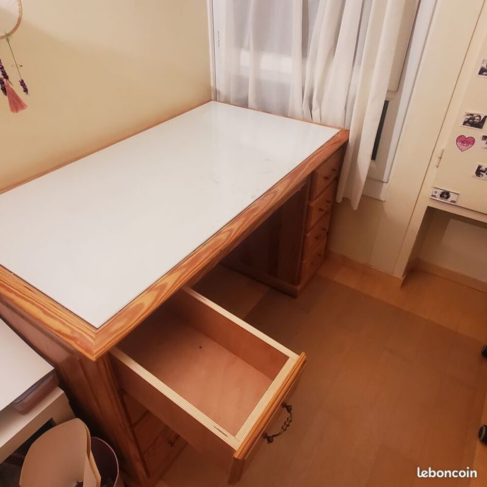 BUREAU EN BOIS D OREGON FAIT MAIN Meubles