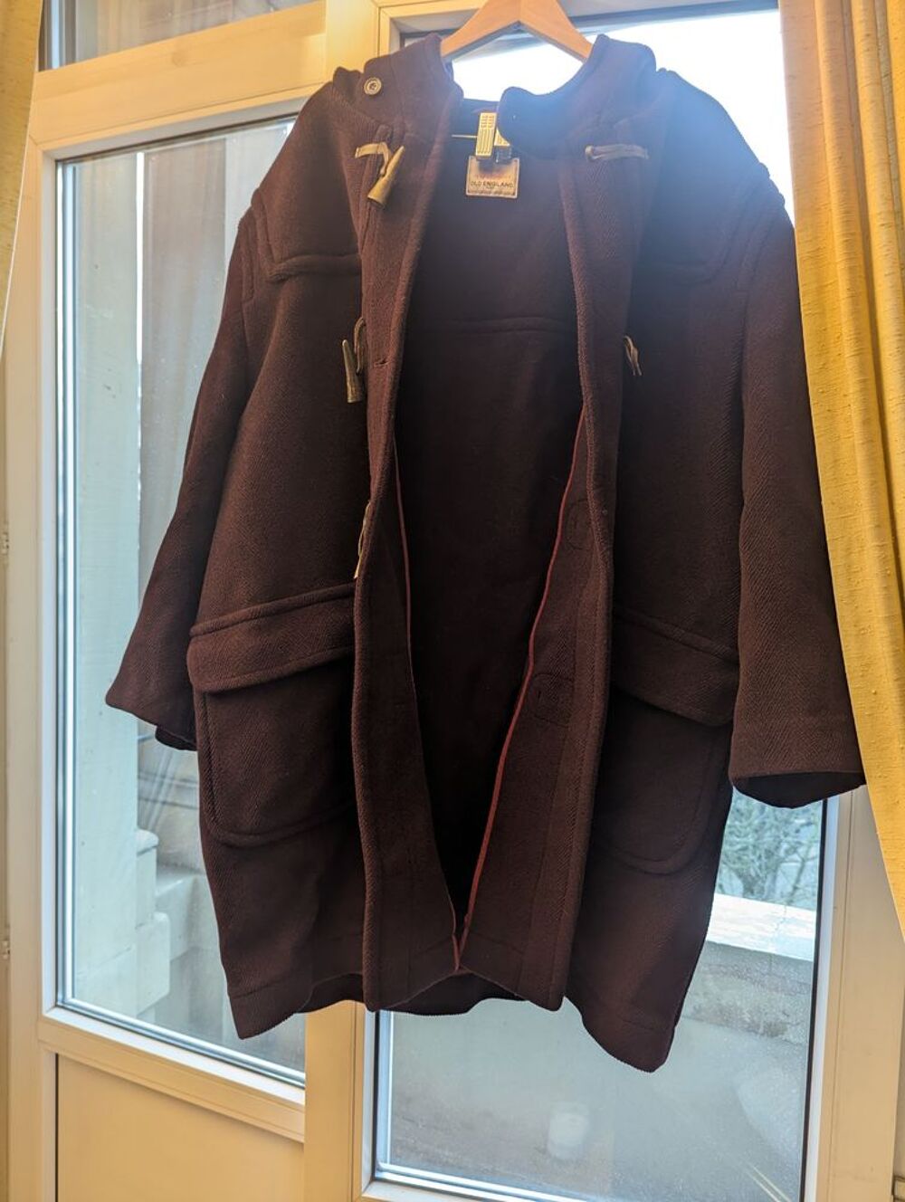 Duffle-coat homme OLD ENGLAND prune Vêtements