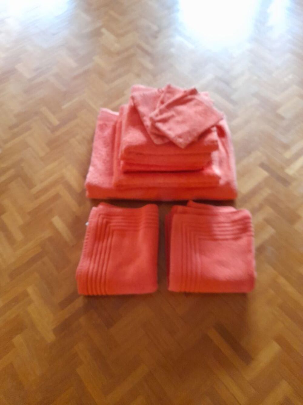 Ensemble serviettes orange Dcoration