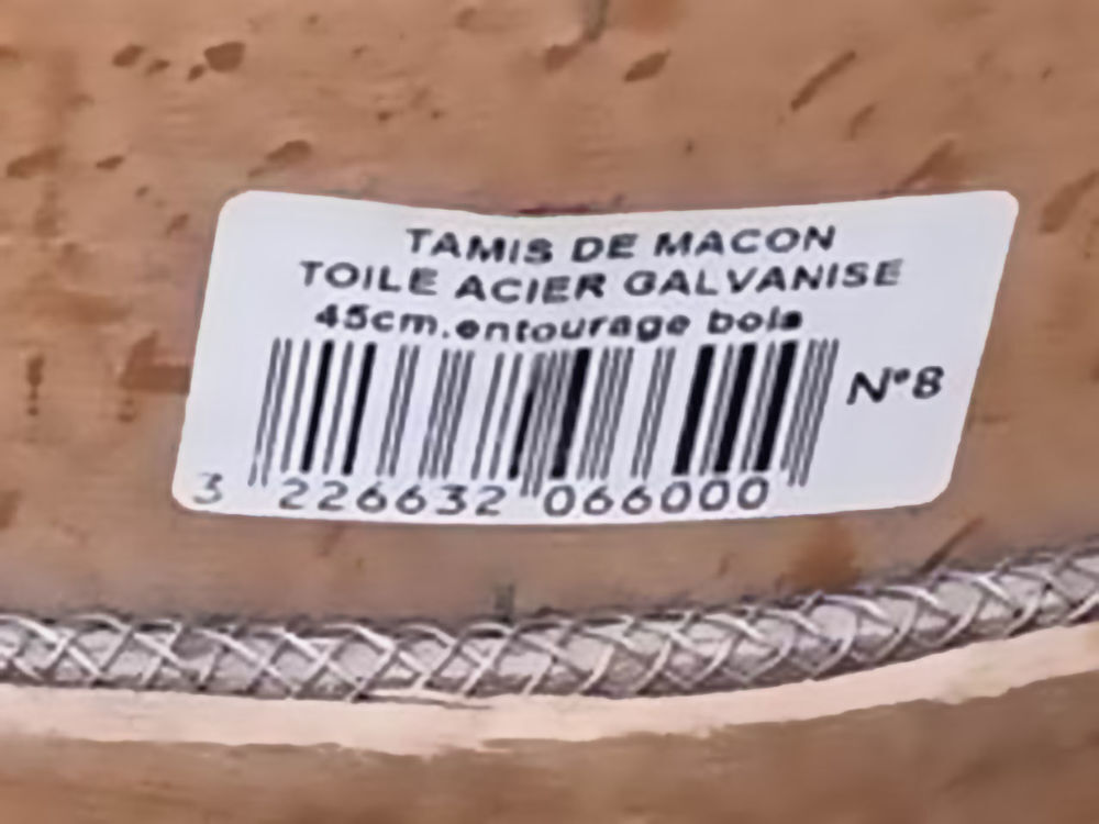 Tamis de ma&ccedil;on Bricolage