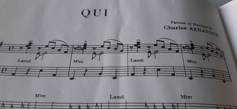 Partition Qui Charles Aznavour 