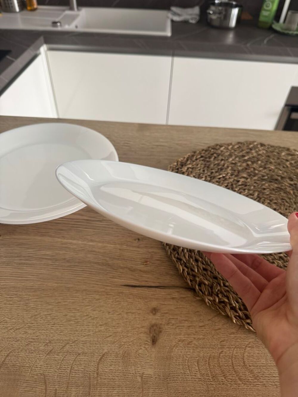 Assiettes blanches classique Cuisine