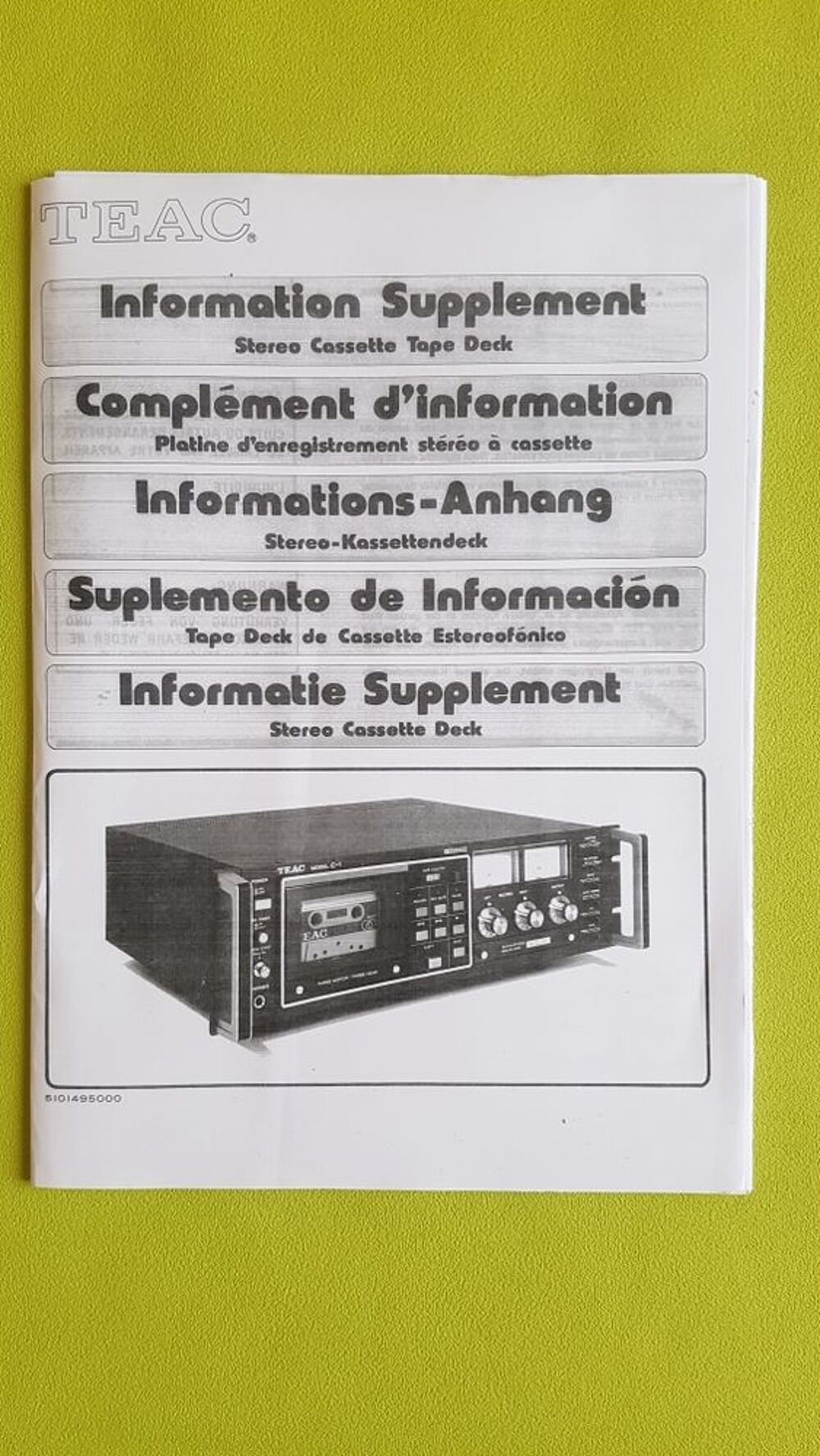 TEAC * ST&Eacute;R&Eacute;O A CASSETTE Audio et hifi