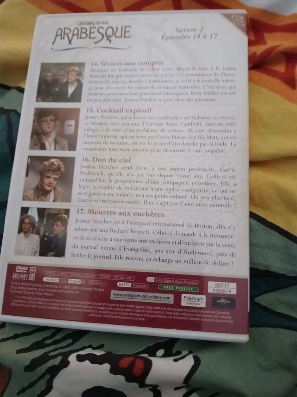 DVD ARABESQUE
SAISON 2
EPISODES 14 A 17
DVD et blu-ray