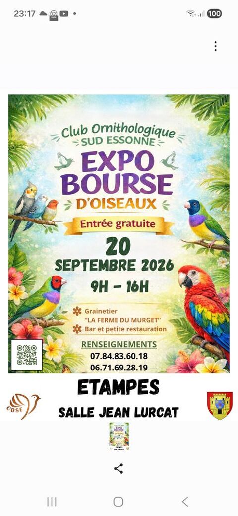 Bourse d'oiseaux 0 91150 Étampes