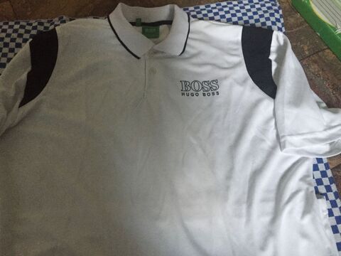 polo  HUGO BOSS  T. XXL  BLANC/BANDE NOIRE 30 Saint-Genis-Laval (69)