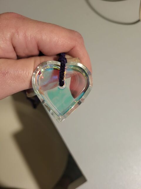 Coeur en cristal de baccarat estampill  50 Ancerviller (54)