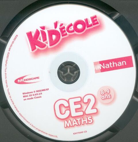 kid 'cole  CE 2  -  maths - 8-9 ans   PC/MAC - ducatif
10 Septmes-les-Vallons (13)