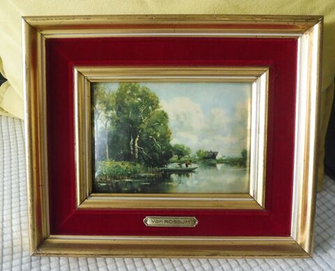 Joli cadre en �mail Helca, Paysage � Vreeland 26 Limoges (87)