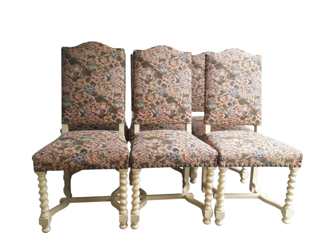 Lot de 6 chaises tapiss&eacute;es Meubles