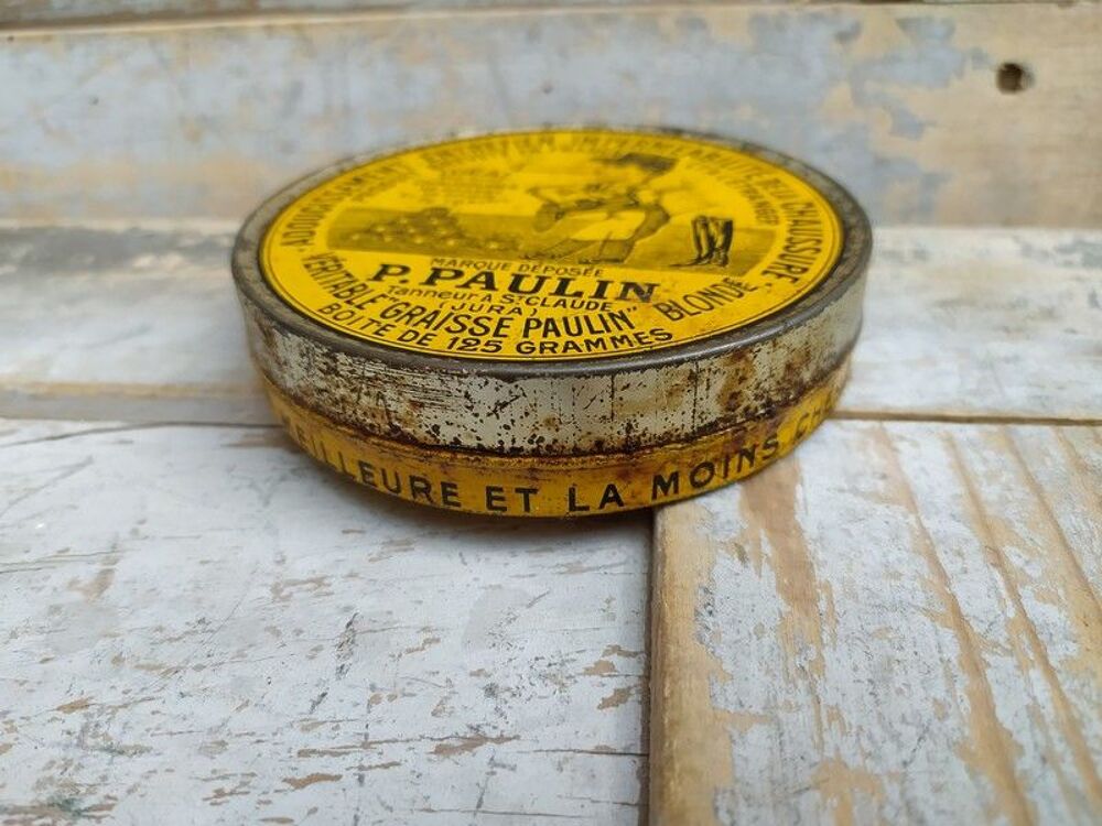 Ancienne Boite Publicitaire Cirage Paulin 125gr 
