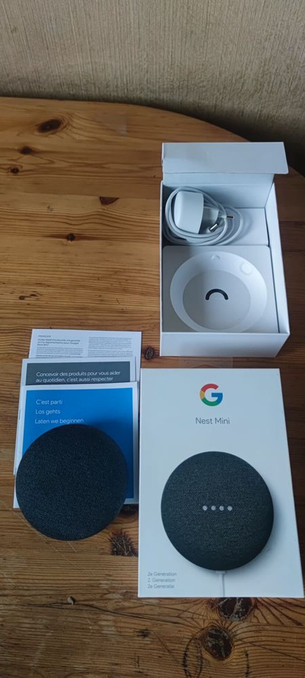 Haut parleur intelligent Google Nest Mini 2&egrave;me g&eacute;n&eacute;ration Téléphones et tablettes