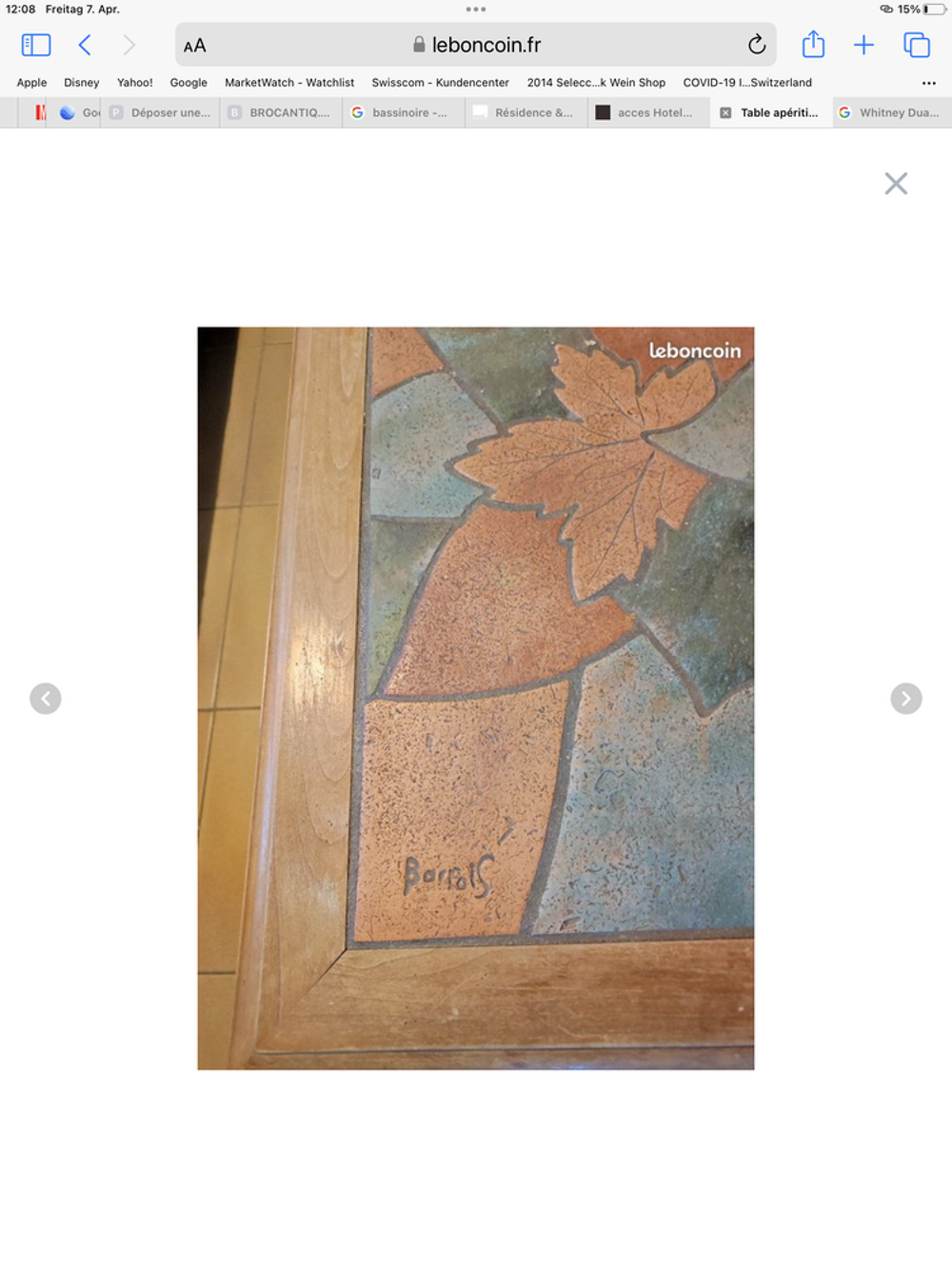 Table ap&eacute;ritif Meubles