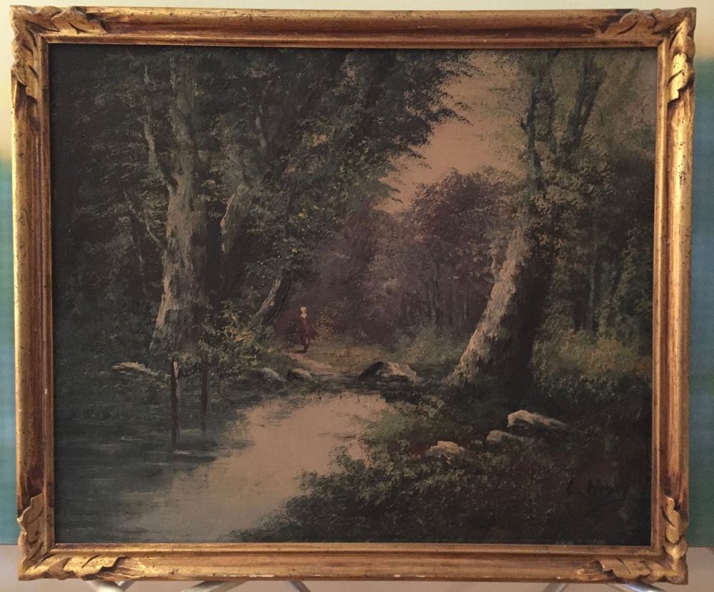 Tableau Ecole de BARBIZON Lucien HENRY XIXe 
