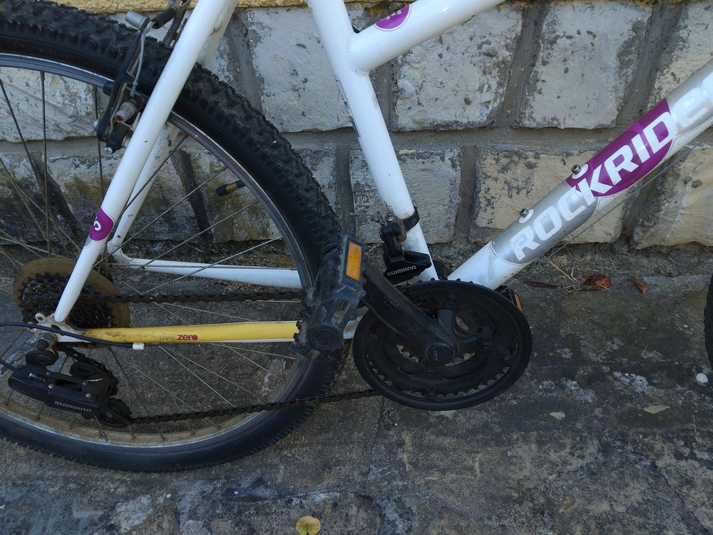 Velo ROCKRIDER BLANC DECATHLON POUR FEMME Vélos