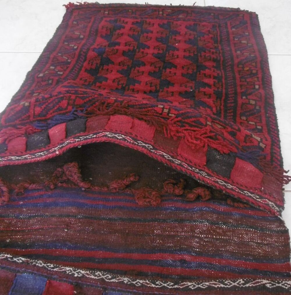 Tapis de selle Iran fait main, parfait &eacute;tat, 140x60 Décoration
