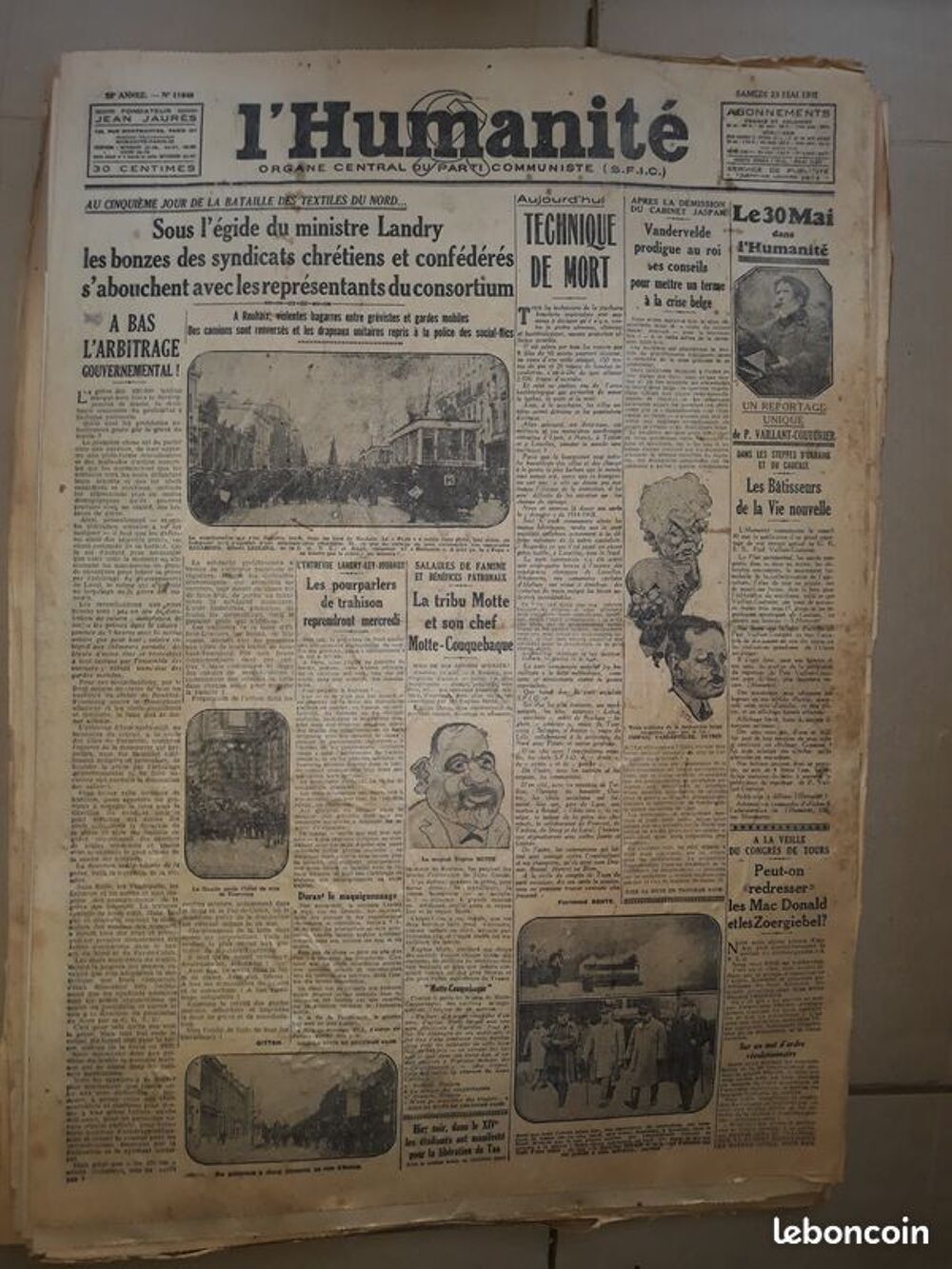 journaux ann&eacute;es 30 divers titres 