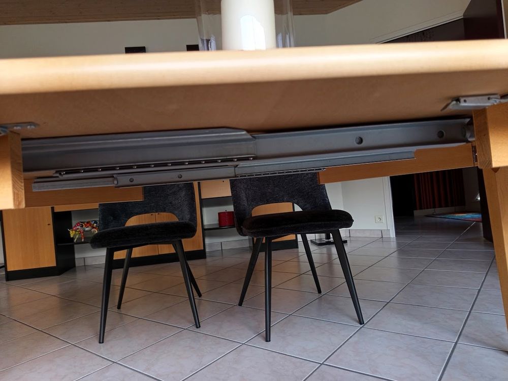 table extensible en h&ecirc;tre 6 personnes Meubles