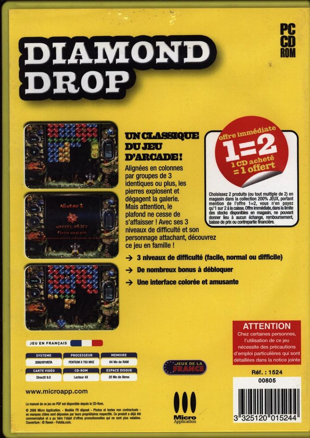 DIAMOND DROP pour PC
Consoles et jeux vidéos