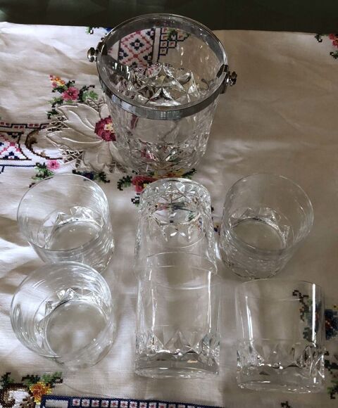 6 verres à whisky cristal d'Arques modèle Sully&Seau à Glace Bailly (78)