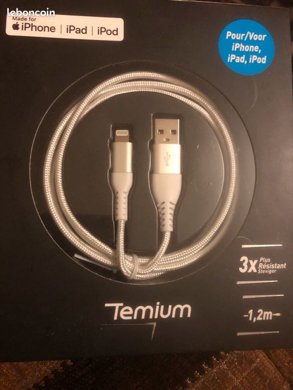 Chargeurs iPhone iPad iPod Téléphones et tablettes