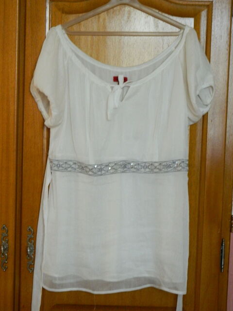 Haut Blouse blanc cass� marque Fashion + taille 48 14 Villiers (86)