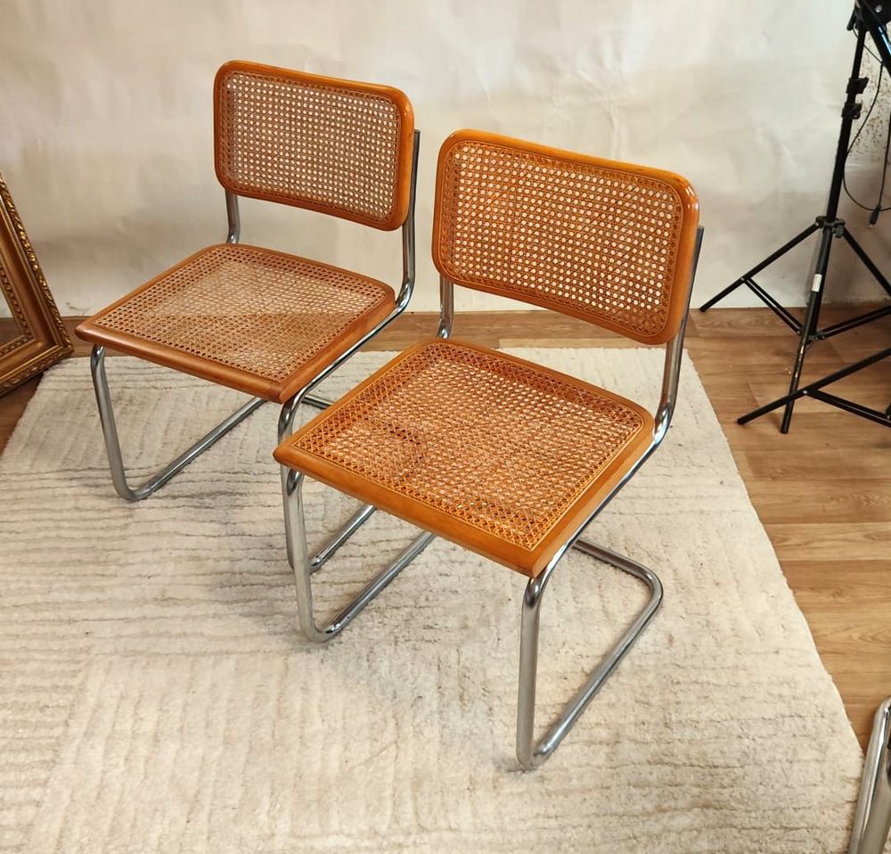 Chaise Cesca B32 de Marcel Breuer estampill&eacute;e, Italie Meubles