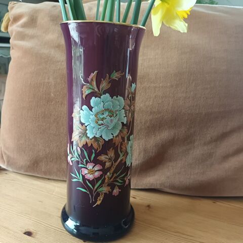 vase fleurs violet verre pivoine iris rose feuilles plantes Sarzeau (56)