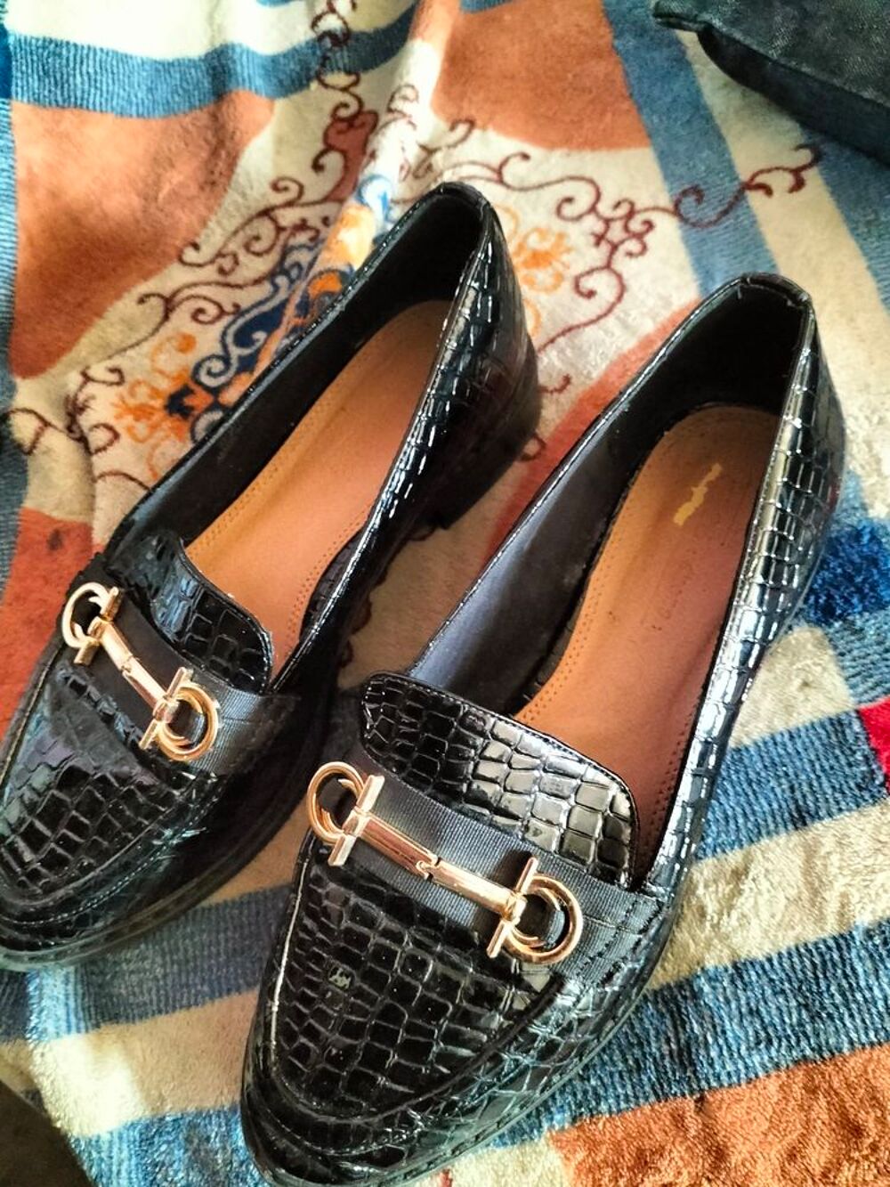 Mocassins vernis Asos pointure 39 tr&egrave;s bon &eacute;tat Chaussures