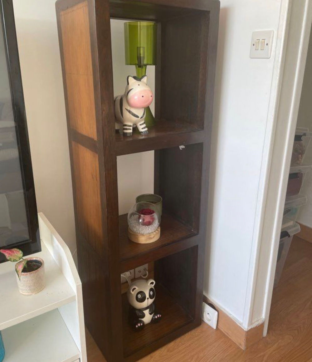 &Eacute;tag&egrave;re en bois et rotin Meubles
