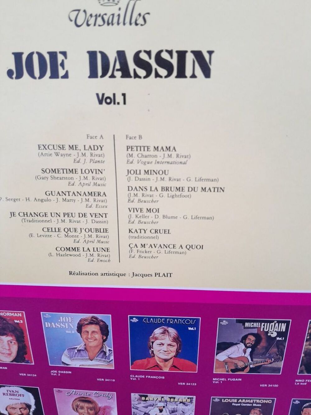 JOE DASSIN vinyle 33 tours tel /0627473514 CD et vinyles