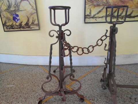 Grands chenets de chemin�e 150 Monflanquin (47)