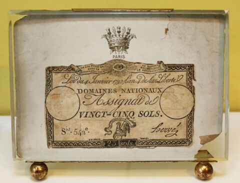 Cadre photo  systme avec Assignat de 1792 30 Issy-les-Moulineaux (92)