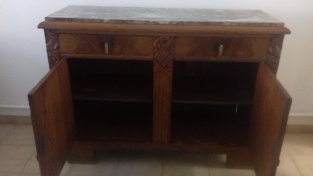 Buffet bois et marbre Meubles