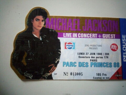 ticket concert mickael Jackson bad tour 1988 TBE 200 Versailles (78)