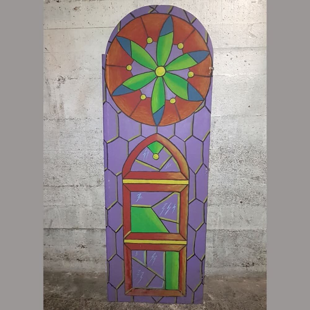 D&eacute;cor fa&ccedil;ade cath&eacute;drale, en bois, 1m60 Décoration