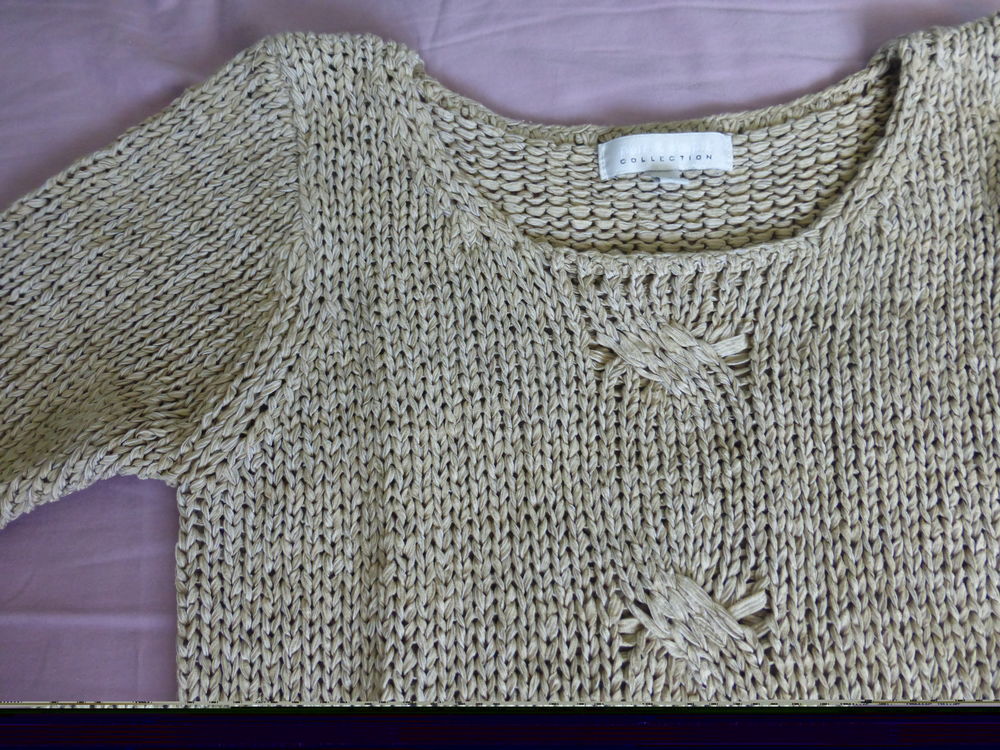 PULL CREME "Pure &amp; Simple - femme - T2 Vêtements