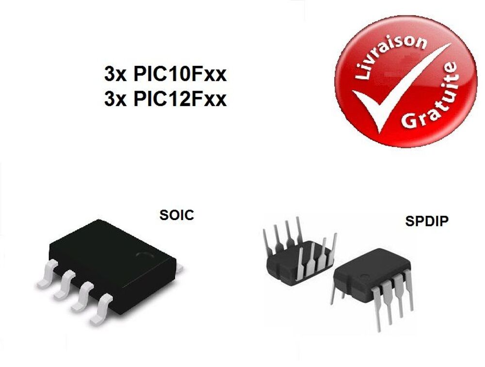 Microcontroleurs Microchip - PIC 10F 12F 16F 18F 24F 30F Matriel informatique